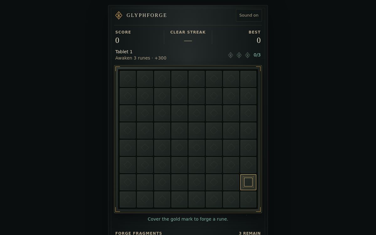 Glyphforge development screenshot