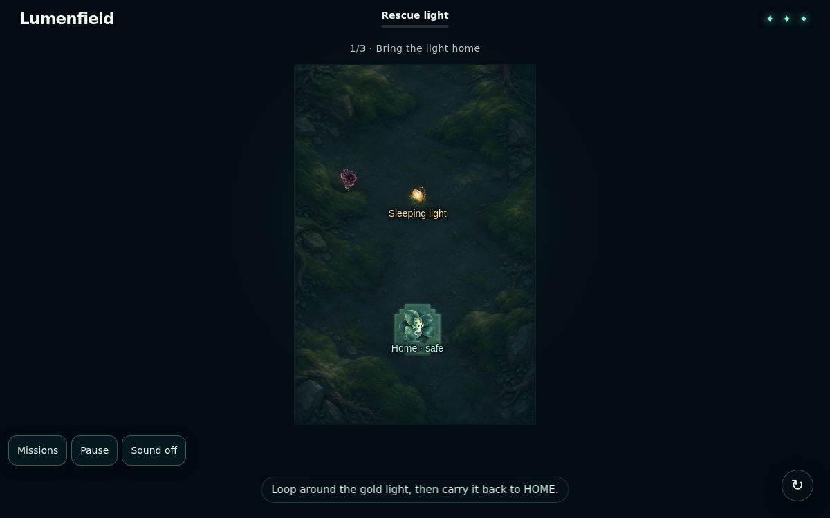 Lumenfield development screenshot